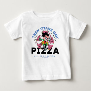 Teen Titans Go! Robin "Truth Justice Pizza" Baby T-shirt