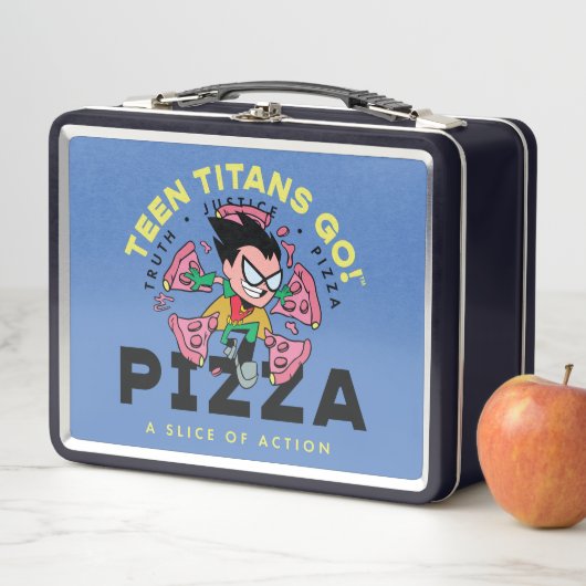 Teen Titans Go! Robin "Truth Justice Pizza" Metall Brotdose (Beispiel)
