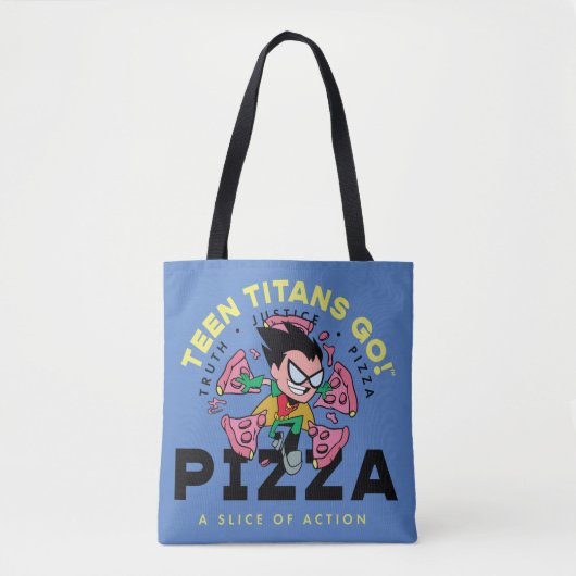 Teen Titans Go! Robin "Truth Justice Pizza" Tasche (Vorderseite)