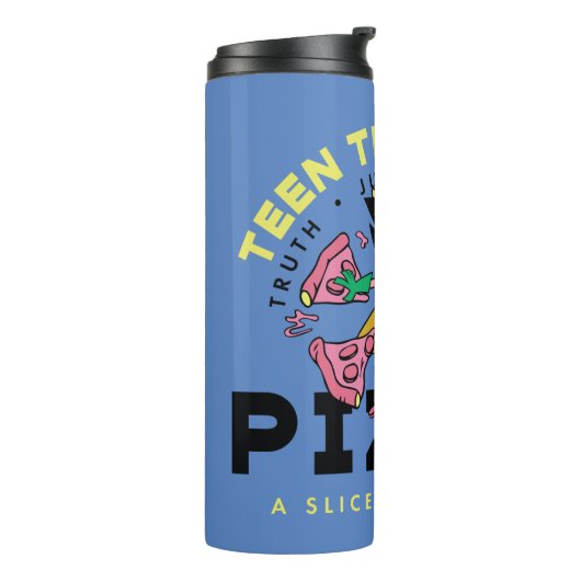 Teen Titans Go! Robin "Truth Justice Pizza" Thermosbecher (Nach links gedreht)