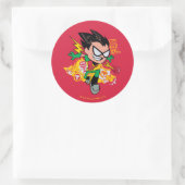 Teen Titans Go! | Robin's Arsenal Graphic Runder Aufkleber (Tasche)