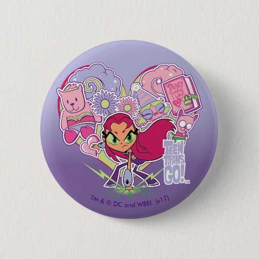 Teen Titans Go! | Starfire's Heart Punch Graphic Button (Vorderseite)