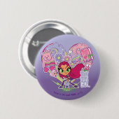 Teen Titans Go! | Starfire's Heart Punch Graphic Button (Vorne & Hinten)