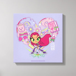 Teen Titans Go!   Starfire's Heart Punch Graphic Leinwanddruck