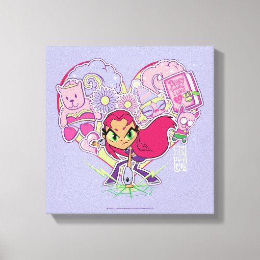 Teen Titans Go! | Starfire's Heart Punch Graphic Leinwanddruck (Vorderseite)