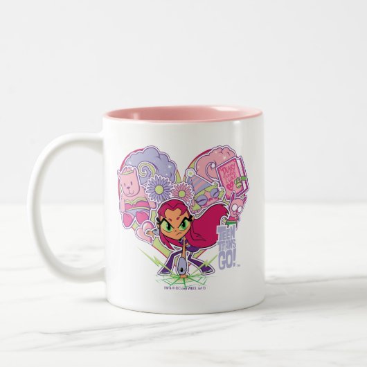 Teen Titans Go! | Starfire's Heart Punch Graphic Zweifarbige Tasse (Links)