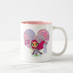 Teen Titans Go!   Starfire's Heart Punch Graphic Zweifarbige Tasse