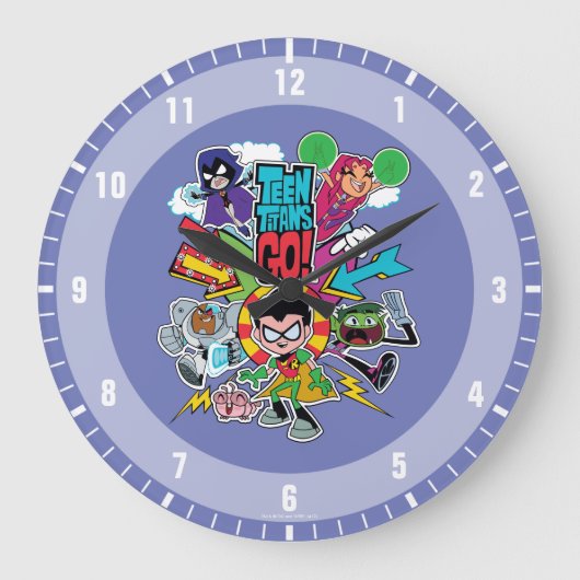 Teen Titans Go! | Team Arrow Graphic Große Wanduhr (Vorderseite)