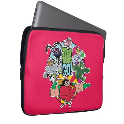 Teen Titans Go! | Team Group Graphic Laptopschutzhülle (Vorne Rechts)