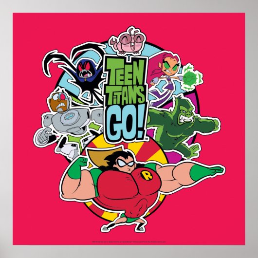 Teen Titans Go! | Team Group Graphic Poster (Vorne)