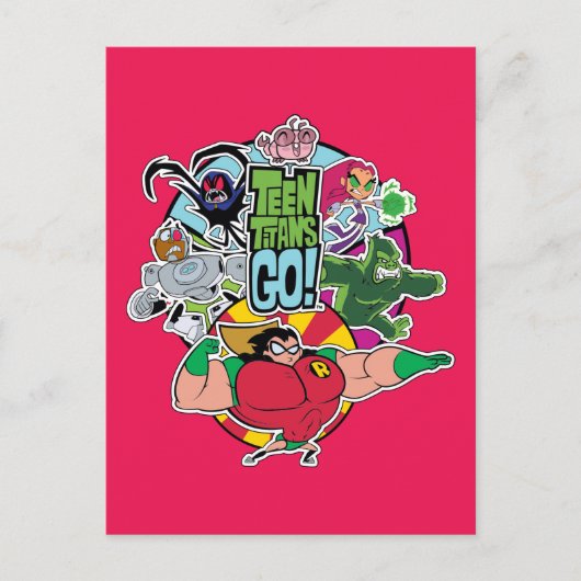 Teen Titans Go! | Team Group Graphic Postkarte (Vorderseite)