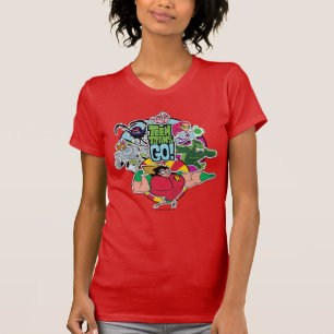 Teen Titans Go!   Team Group Graphic T-Shirt