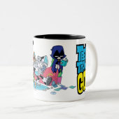 Teen Titans Go! | Tentacled Monster Approach Zweifarbige Tasse (VorderseiteRechts)