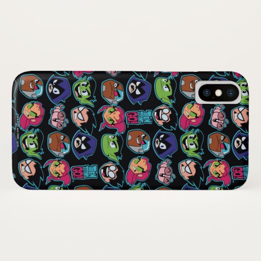 Teen Titans Go! | Titans Head Pattern Case-Mate iPhone Hülle (Rückseite (Horizontal))