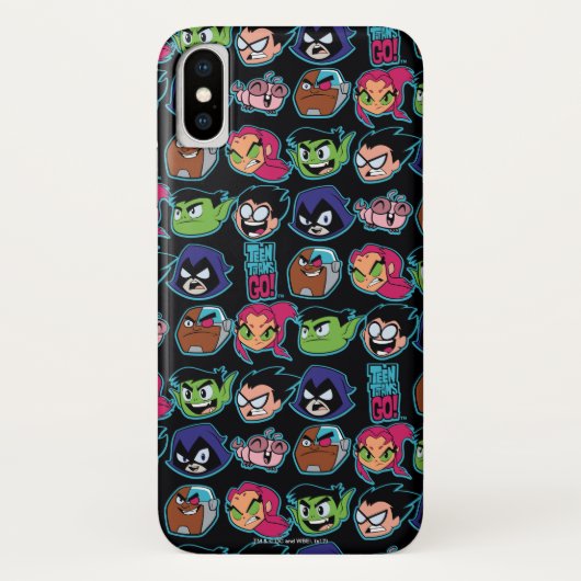 Teen Titans Go! | Titans Head Pattern Case-Mate iPhone Hülle (Rückseite)