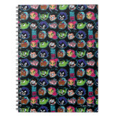 Teen Titans Go! | Titans Head Pattern Notizblock (Vorderseite)