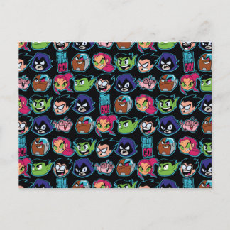 Teen Titans Go! | Titans Head Pattern Postkarte