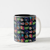 Teen Titans Go! | Titans Head Pattern Zweifarbige Tasse (VorderseiteRechts)