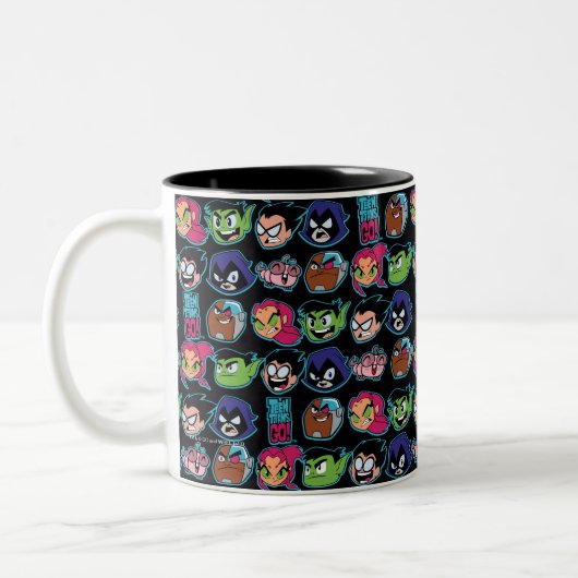 Teen Titans Go! | Titans Head Pattern Zweifarbige Tasse (Links)