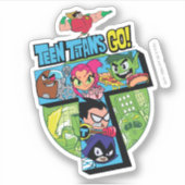 Teen Titans Go! | Titans Tower Collage Aufkleber (Vorderseite)