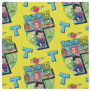 Teen Titans Go! Titans Tower Collage Stoff
