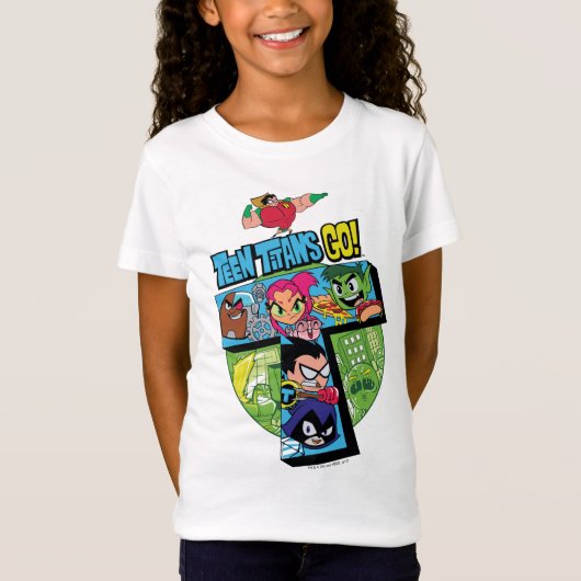 Teen Titans Go! | Titans Tower Collage T-Shirt (Vorderseite)