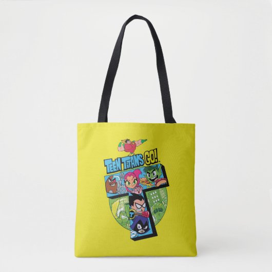 Teen Titans Go! | Titans Tower Collage Tasche (Vorderseite)