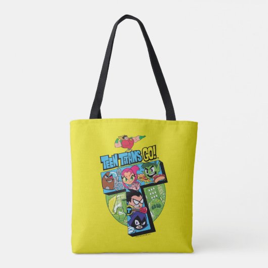 Teen Titans Go! | Titans Tower Collage Tasche (Rückseite)