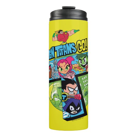 Teen Titans Go! | Titans Tower Collage Thermosbecher (Vorderseite)