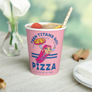 Teen Titans Go! "Truth Justice Pizza" Pappbecher