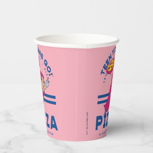 Teen Titans Go! "Truth Justice Pizza" Pappbecher (Rechts)
