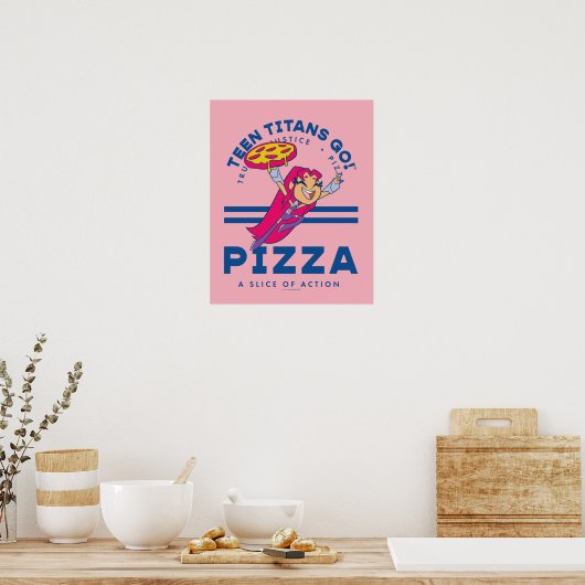 Teen Titans Go! "Truth Justice Pizza" Poster (Küche)