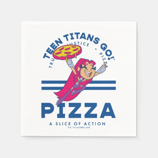 Teen Titans Go! "Truth Justice Pizza" Serviette (Vorderseite)