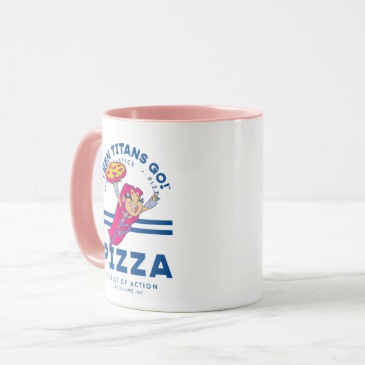 Teen Titans Go! "Truth Justice Pizza" Tasse (Vorderseite Links)