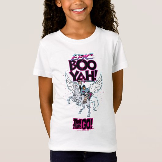 Teen Titans Go! | Warrior Cyborg Riding Pegasus T-Shirt (Vorderseite)