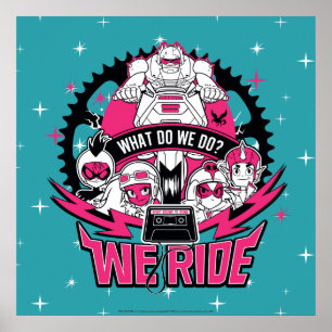 Teen Titans Go! "We Ride" Retro Moto Graphic Poster