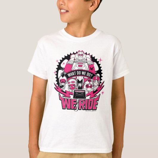 Teen Titans Go! | "We Ride" Retro Moto Graphic T-Shirt (Vorderseite)