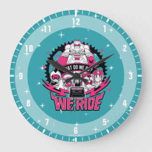 Teen Titans Go! "Wir fahren" Retro Moto Graphic Große Wanduhr