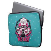 Teen Titans Go! | "Wir fahren" Retro Moto Graphic Laptopschutzhülle (Vorderseite Links)
