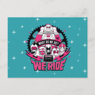 Teen Titans Go!   "Wir fahren" Retro Moto Graphic Postkarte