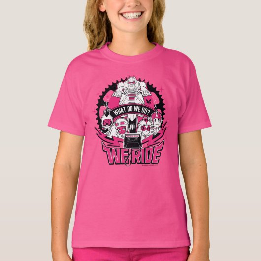 Teen Titans Go! | "Wir fahren" Retro Moto Graphic T-Shirt (Vorderseite)