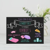 Teen Tween Girls Slumber Party Sleepover Geburtsta Einladung (Stehend Vorderseite)