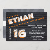 Teen/Tween Graffiti Brick Wall Birthday Boy Party Einladung (Vorne/Hinten)