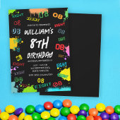 Teen Tween Young Boy Age Number Birthday Party Einladung