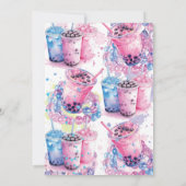 Teenage African American Boba Bubble Tee Geburtsta Einladung (Rückseite)