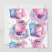 Teenage Birthday Boba Bubble Tee Dankeskarte (Rückseite)