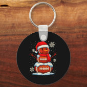 Teenage Boys Christmas Pajamas, American Football Schlüsselanhänger (Vorderseite)