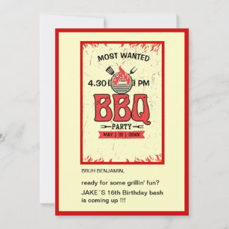Teenage Bruh Grillen Grillin Geburtstag Einladung