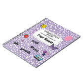 Teenage Dream Komposition Spiral Notebook (lila) Notizblock (Linke Seite)