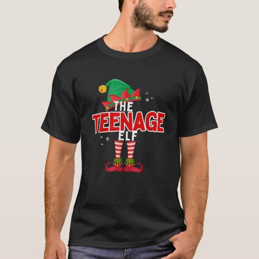 Teenage Elf Funny Family Teen Matching Christm T-Shirt (Vorderseite)